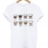 coffee lover chart t-shirt