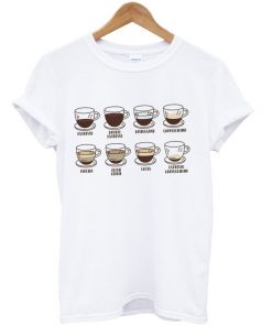 coffee lover chart t-shirt