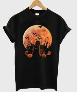 moon and black cat t-shirt