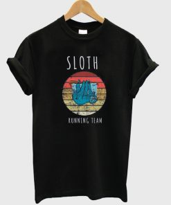 sloth running team t-shirt