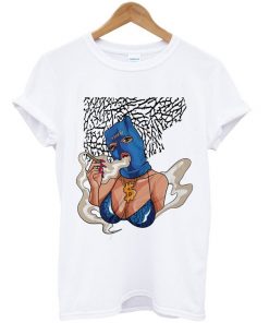 thug gangster girl smoking t-shirt