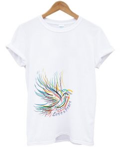 bird love and peace t-shirt