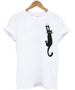 hanging cat t-shirt
