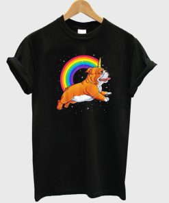 unicorn bulldog t-shirt