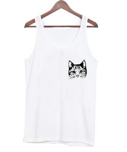 cat pocket tank top