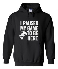 i paused my game to be here hoodie