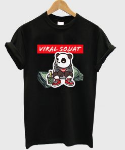 panda viral squat t-shirt