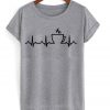 coffee heartbeat love t-shirt