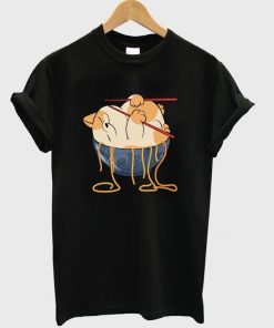 japanese ramen noodle cat t-shirt