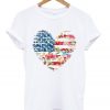 american flag heart t-shirt