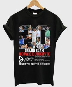 20 grand slam novak djokovic t-shirt