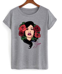 selena red rose t-shirt