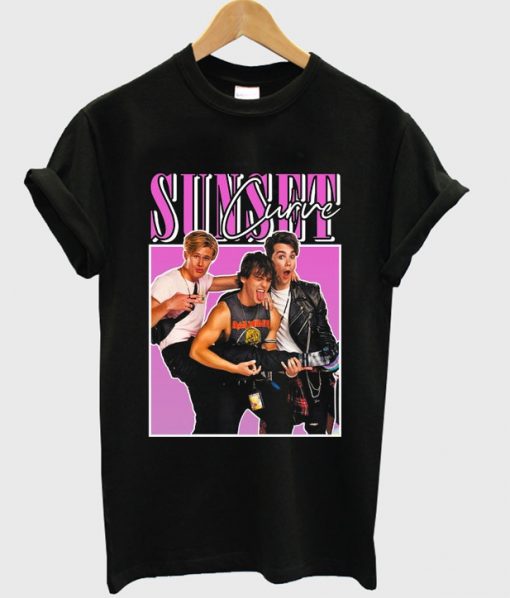 sunset curve band t-shirt