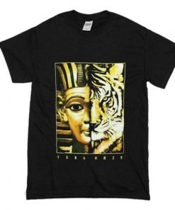 Yung Khalifa King Tut Egyptian Pharaoh Tiger Black T-Shirt