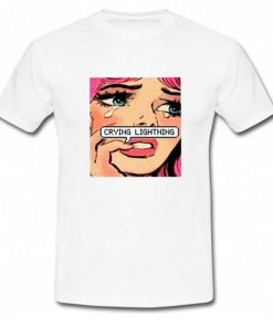 Pop Art Girl Crying Lightning T-Shirt