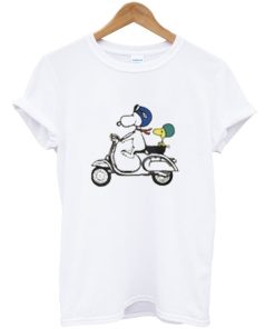 Snoopy and Woodstock on a Vespa T-Shirt