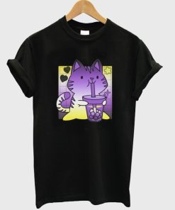 Kawaii Nonbinary Cat T-shirt