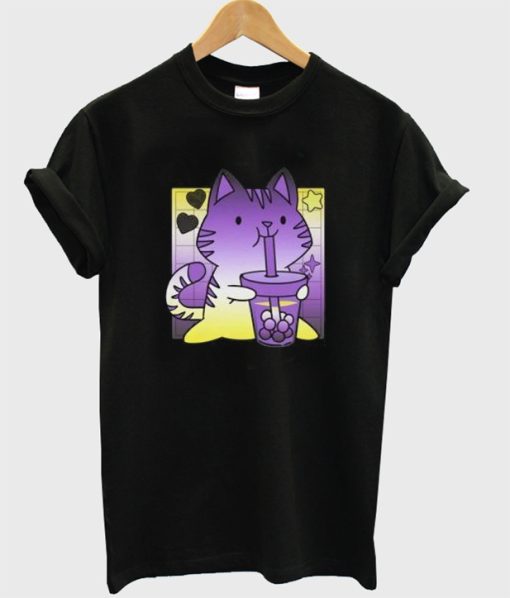 Kawaii Nonbinary Cat T-shirt