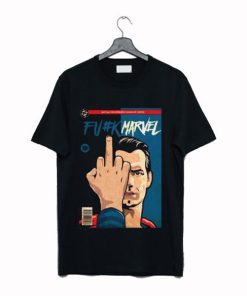 Fuck Marvel Superman Black T-Shirt