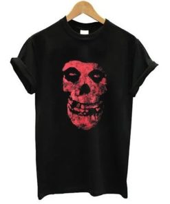 Ashton Irwin Misfits Red Distressed Skull T-shirt