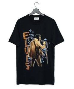 Liquid Blue Elvis Print T Shirt