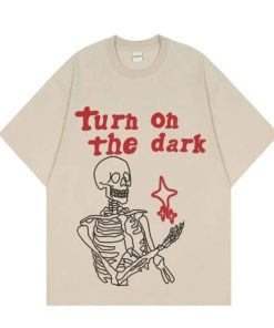 Turn On The Dark Halloween Skeleton T-Shirt