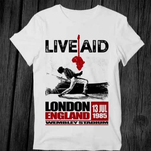 Wembley Live Aid Concert Poster 80s T Shirt