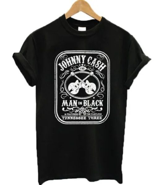 Johnny Cash The Man In Black Featuring The Fabulous Tennessee Three T-shirt