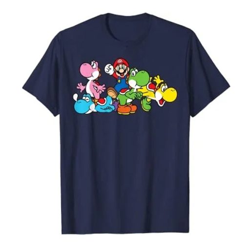 Super Mario Yoshi Ride Group Mashup T-Shirt