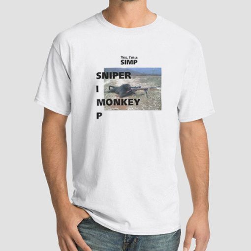 Funny Yes I’m a Simp Sniper Monkey Shirt