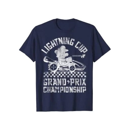 Mario Kart Lightning Cup Faded Graphic T-Shirt