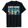 Super Mario Bros Characters Letter Fill Graphic T-Shirt