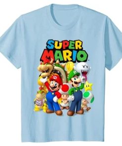 Super Mario Classic Group Shot Graphic T-Shirt