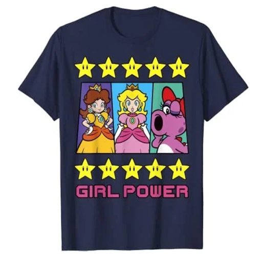 Super Mario Daisy Peach Birdo Girl Power T-Shirt