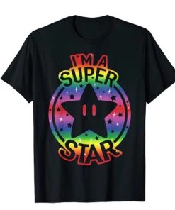 Super Mario Pride I’m A Super Star Rainbow Gradient T-Shirt