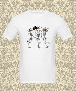 Disney Mickey Skeleton Dancing Halloween T Shirt