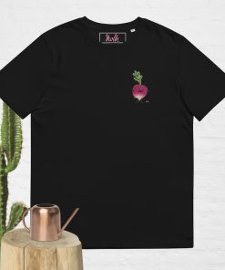 Radish Embroidered Unisex Organic Cotton T-Shirt
