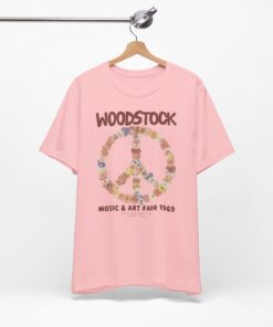 Woodstock 1969 Floral Peace T-Shirt thd